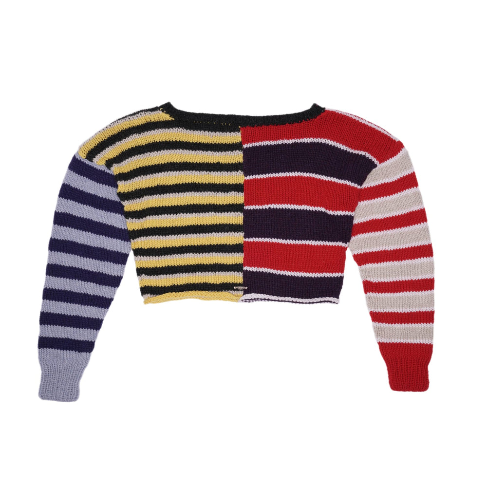 Chrome Hearts 'Multicolor' 6 Patch Cropped Cashmere Knit Sweater