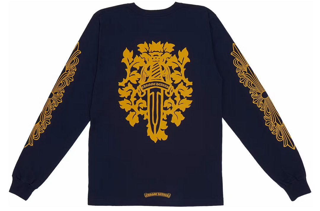 Chrome Hearts 'V89 Dagger' Navy Longsleeve Tee – Showroom LA