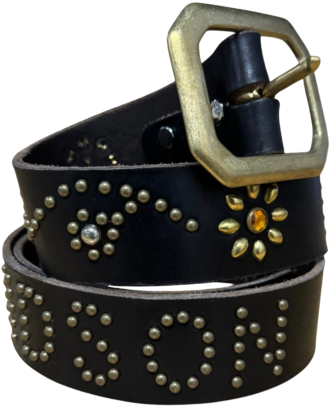 Studded 'Gem Flowers' Harley Davidson Belt