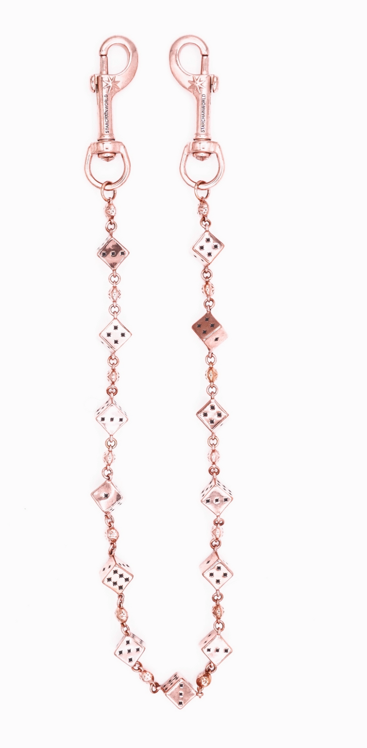 Starchain World 'Rose' Plain Dice Wallet Chain