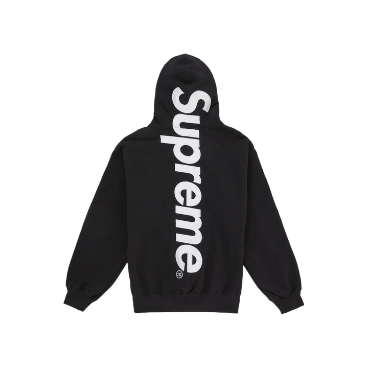 Supreme Satin Applique Hooded Sweatshirt (SS26) Black