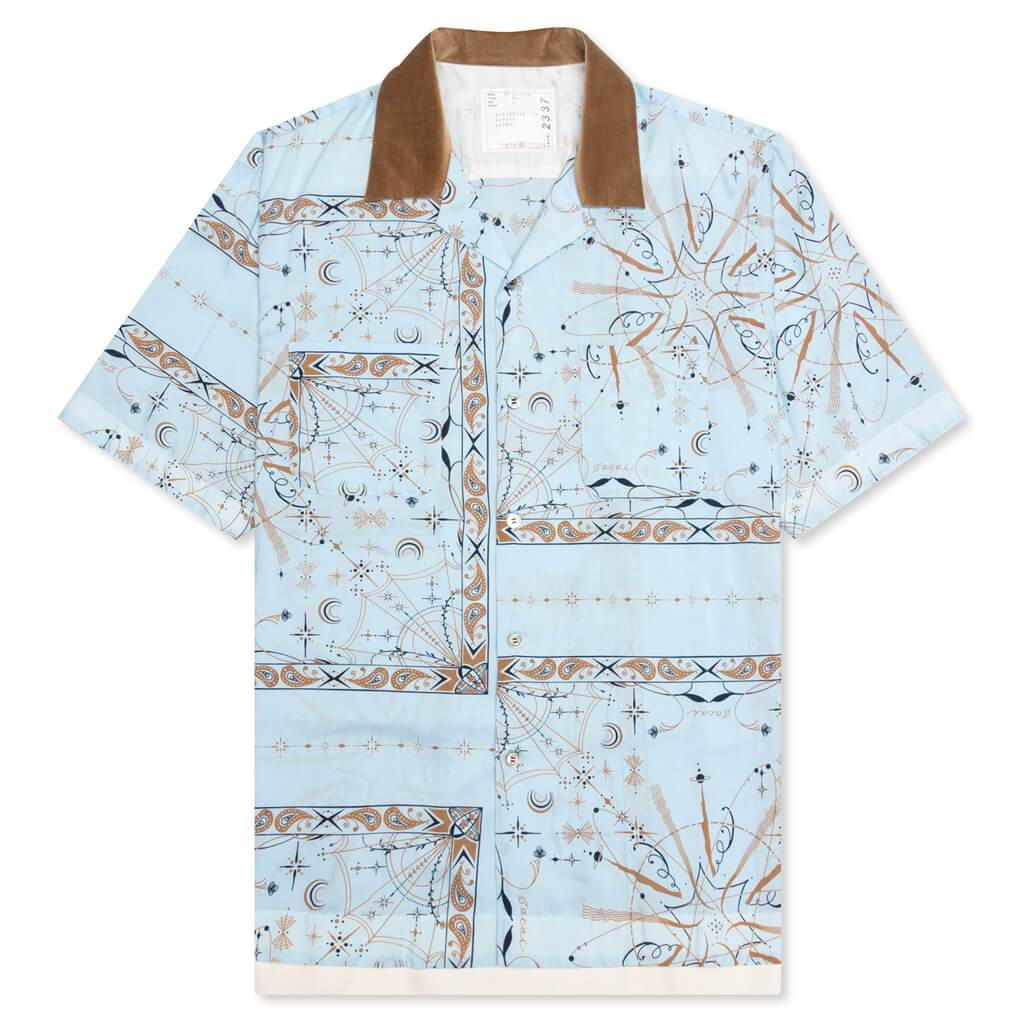 Sacai x Dr Woo 'Blue' Paisley Button Shirt