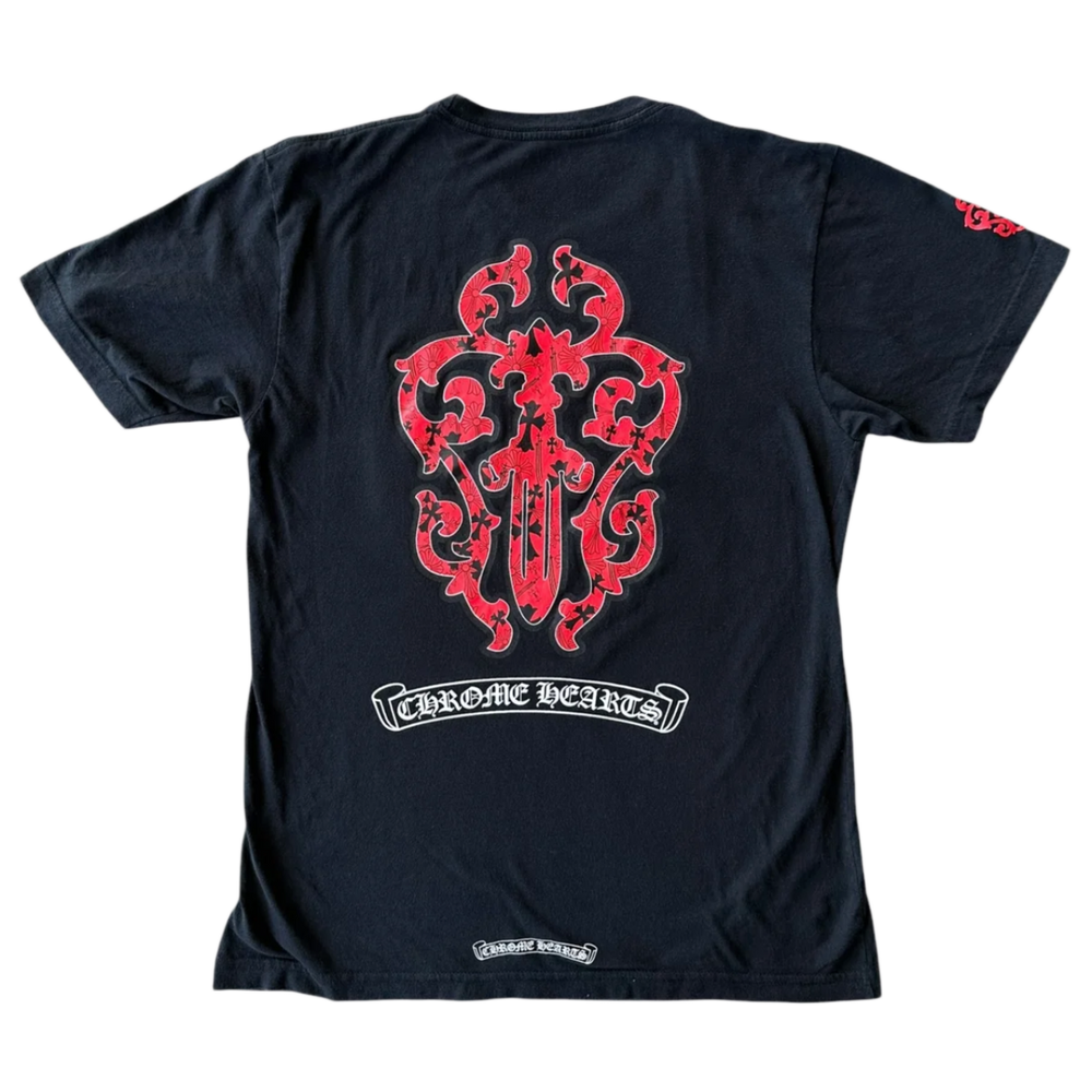 Chrome Hearts 'Red Dagger' Black Tee