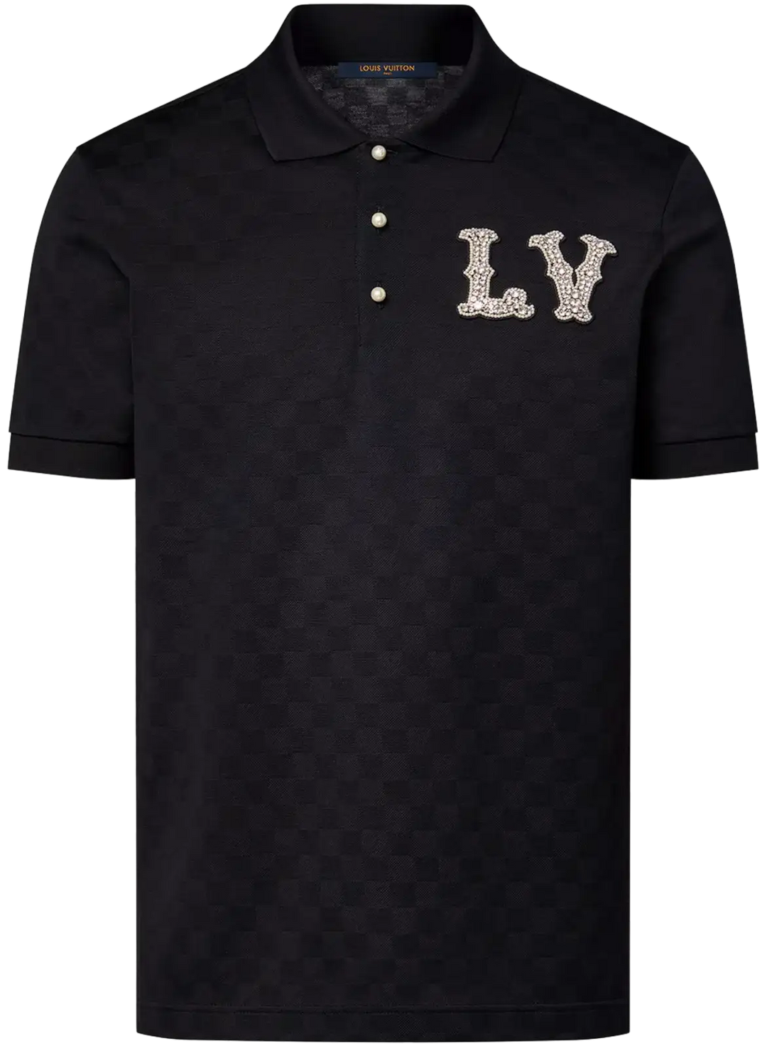 Louis Vuitton 'Crystal LV' Pique Polo Shirt