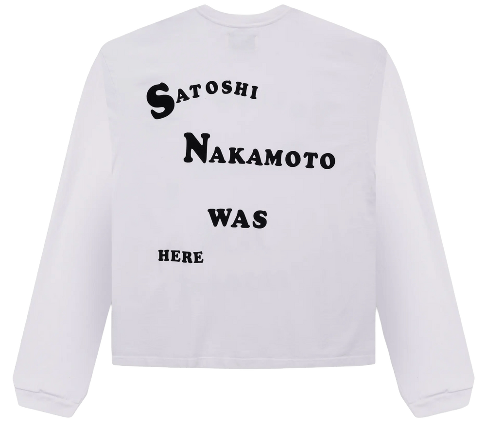 Satoshi Nakamoto 'Follow Me' White Longsleeve
