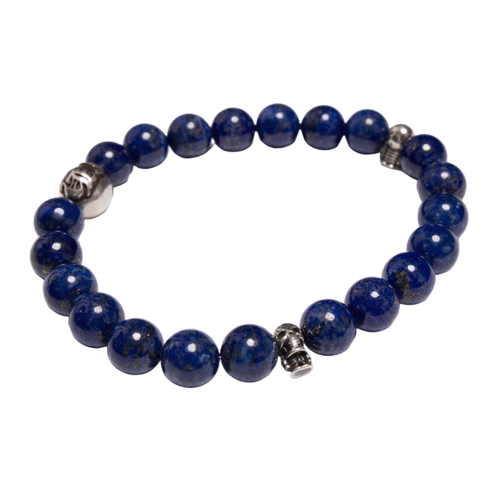 Chrome Hearts 'CH Skull Ball' Blue Beaded Bracelet