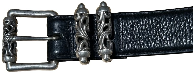 Chrome Hearts 'Black' Scroll Belt