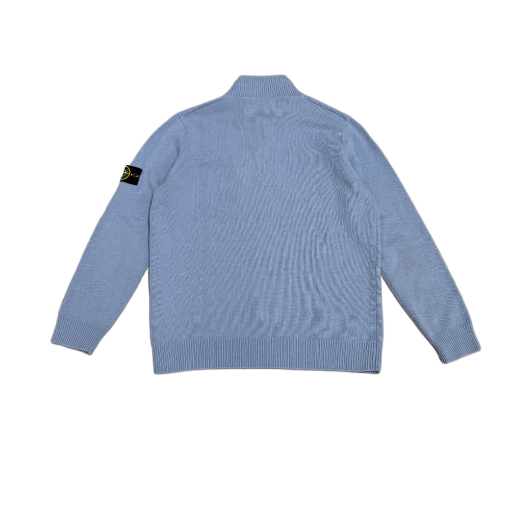 Stone Island 'Light Blue' Knit Button Sweater