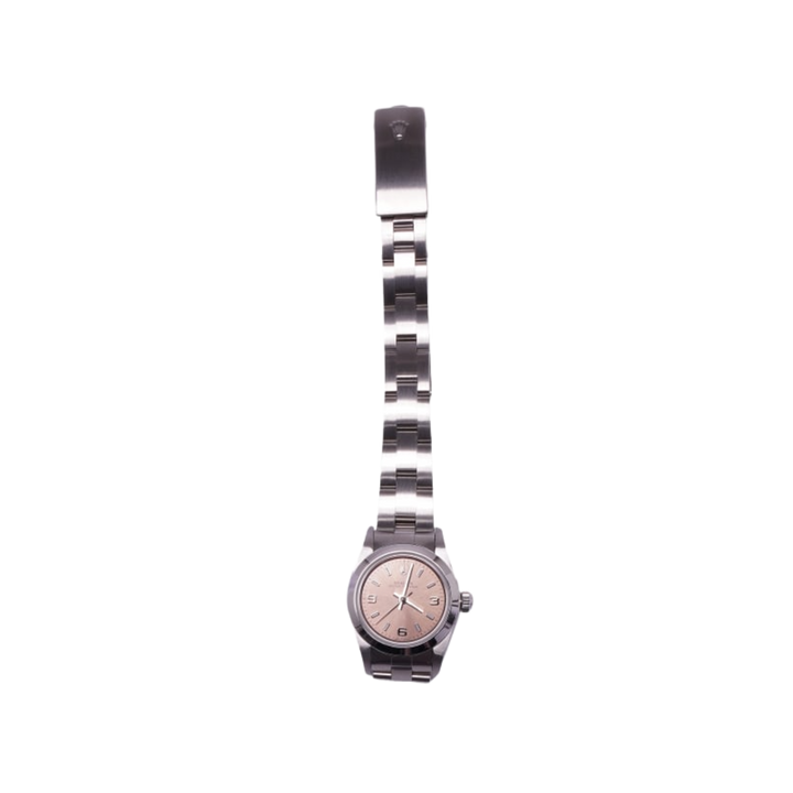 Rolex 'Salmon Dial' 26 Smooth Bezel Steel Oyster Bracelet Ladies Watch 76080