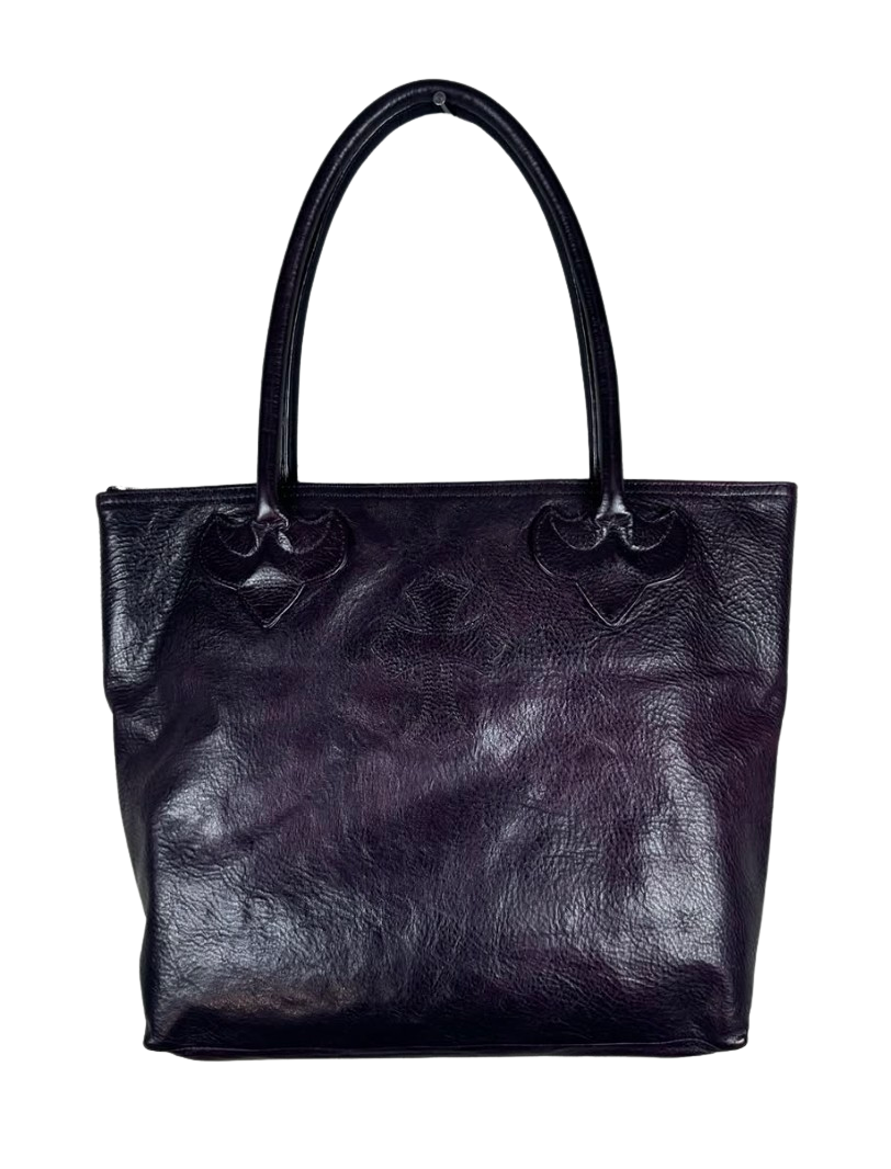 Chrome Hearts Dark Wine Leather Purse