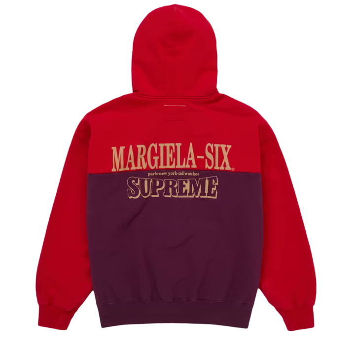 Supreme MM6 Maison Margiela Eagle Zip Up Hooded Sweatshirt Red