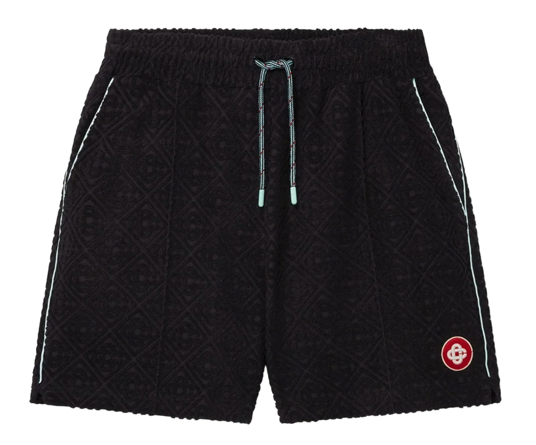 Casablanca 'Black' Monogram Jacquard Towelling Shorts