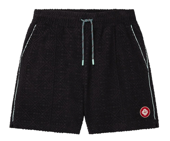 Casablanca 'Black' Monogram Jacquard Towelling Shorts