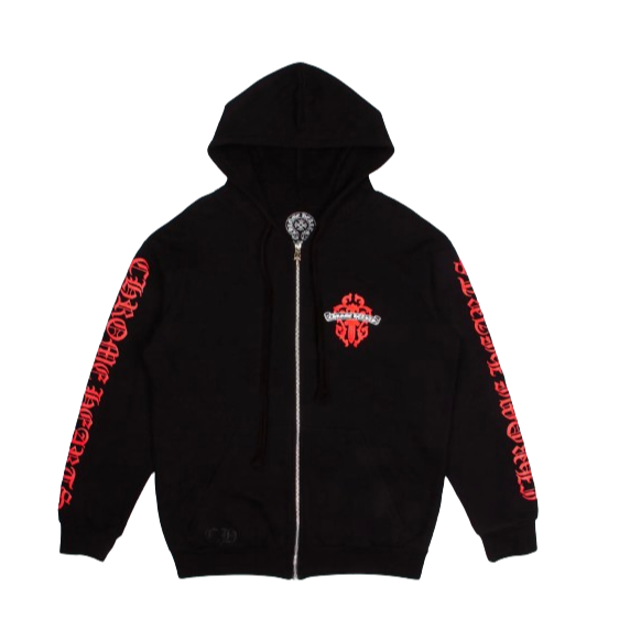 Chrome Hearts 'Red Dagger' Zip Up Hoodie