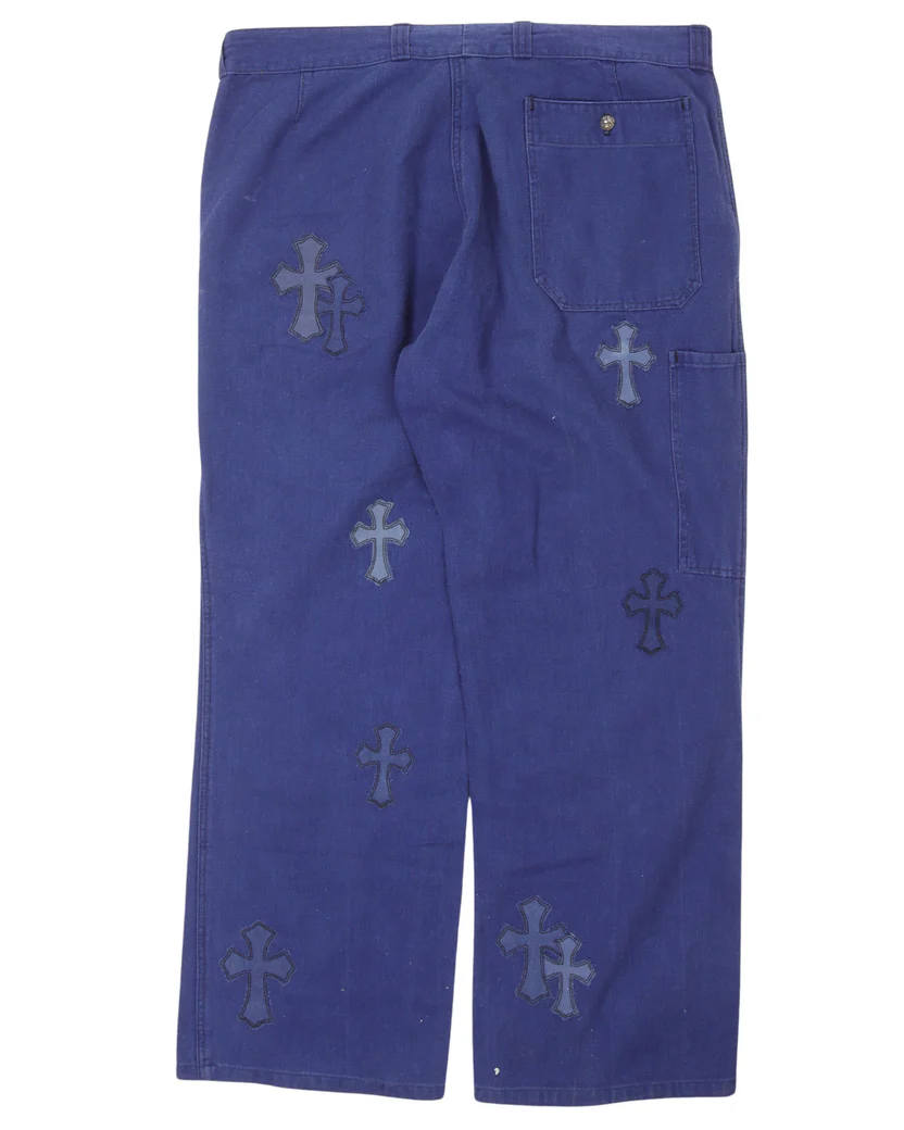 Chrome Hearts 'Blue 19 Patch' French Carpenter Pants