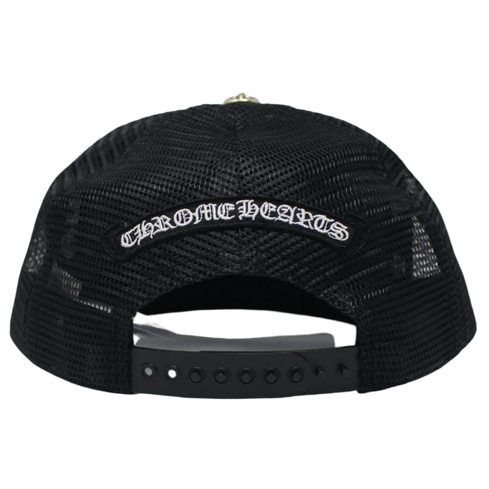 Chrome Hearts 'Red' Eye Chart Black Trucker Hat