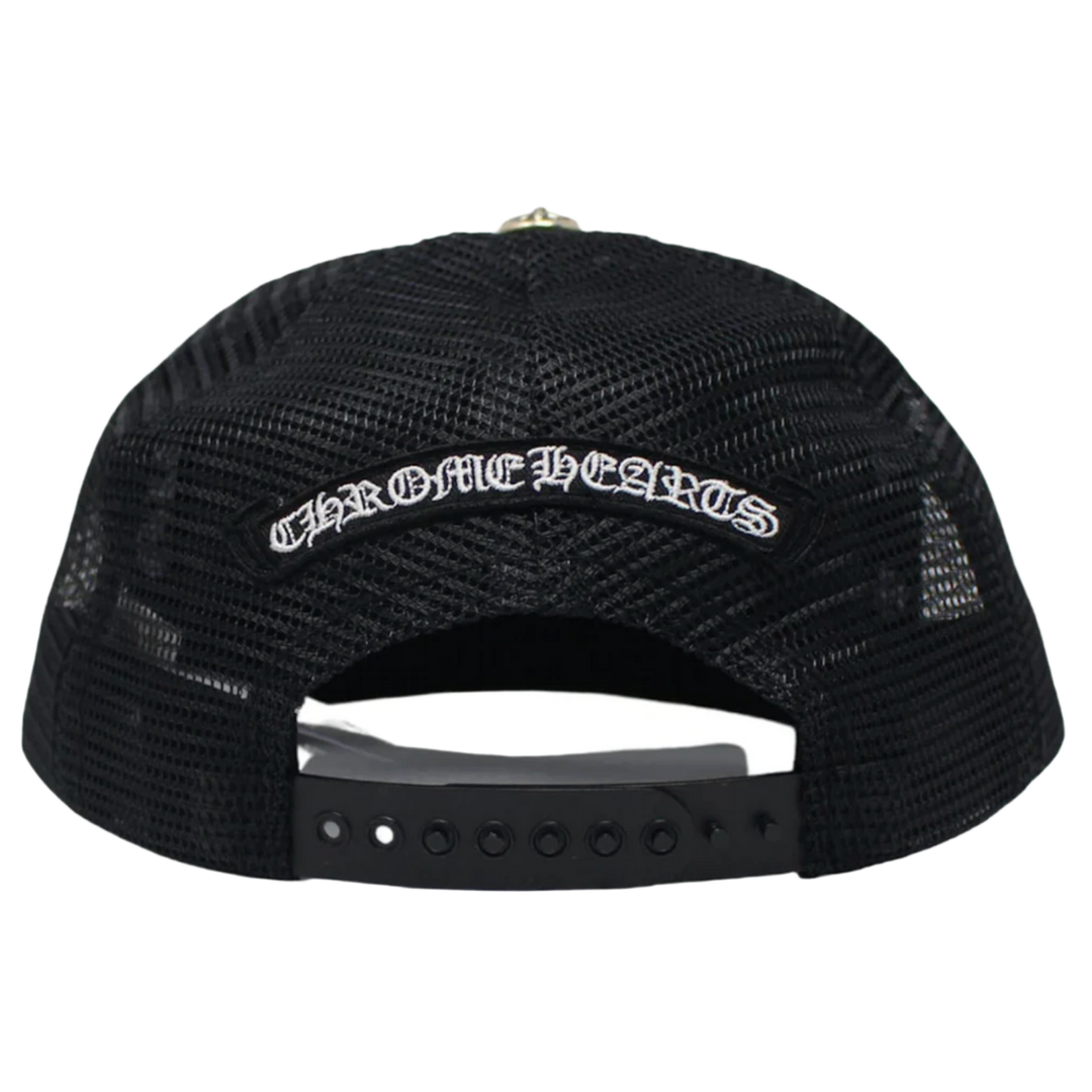 Chrome Hearts 'Red' Eye Chart Black Trucker Hat