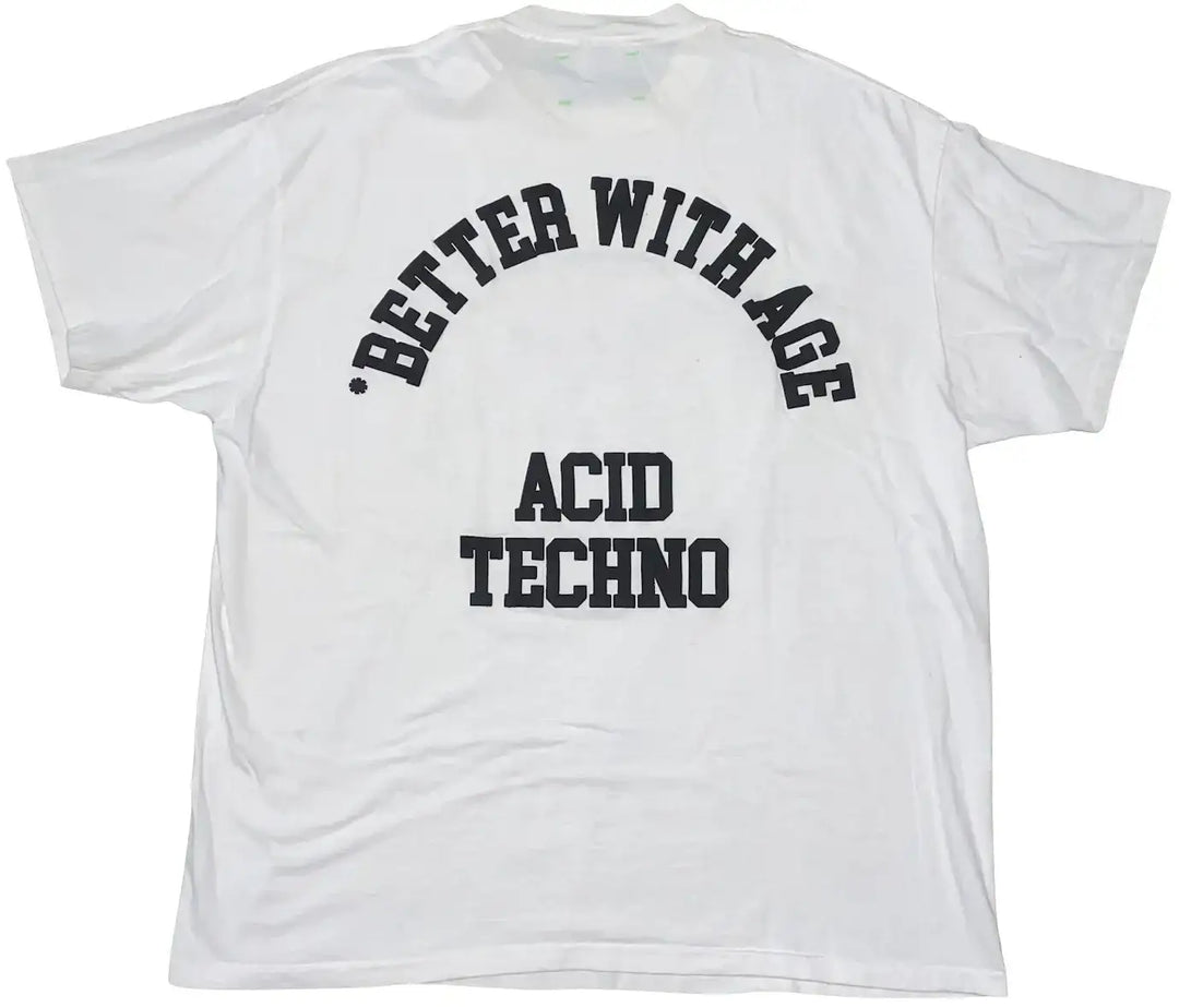 *Better With Age 'Acid Techno' White Vintage Tee