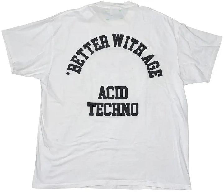 *Better With Age 'Acid Techno' White Vintage Tee