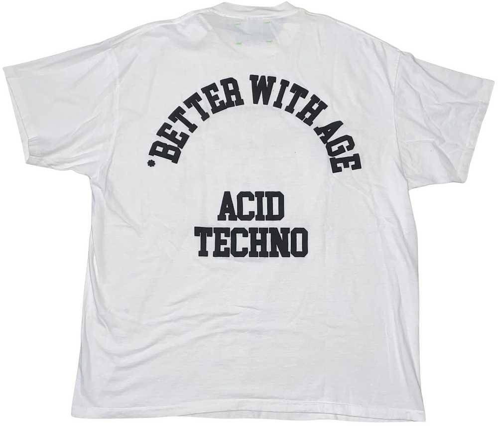 *Better With Age 'Acid Techno' White Vintage Tee