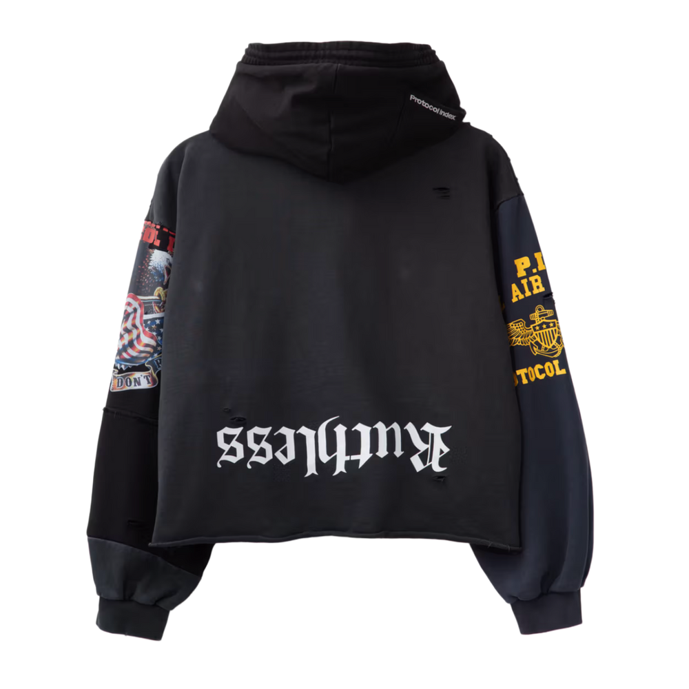 Protocol Index 'Upside Down' Black Zip-Up