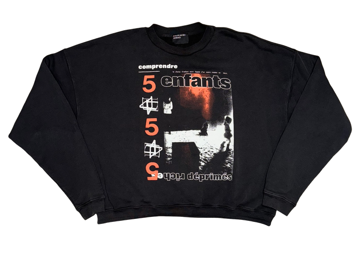 Enfants Riches Déprimés '555' Black Crewneck