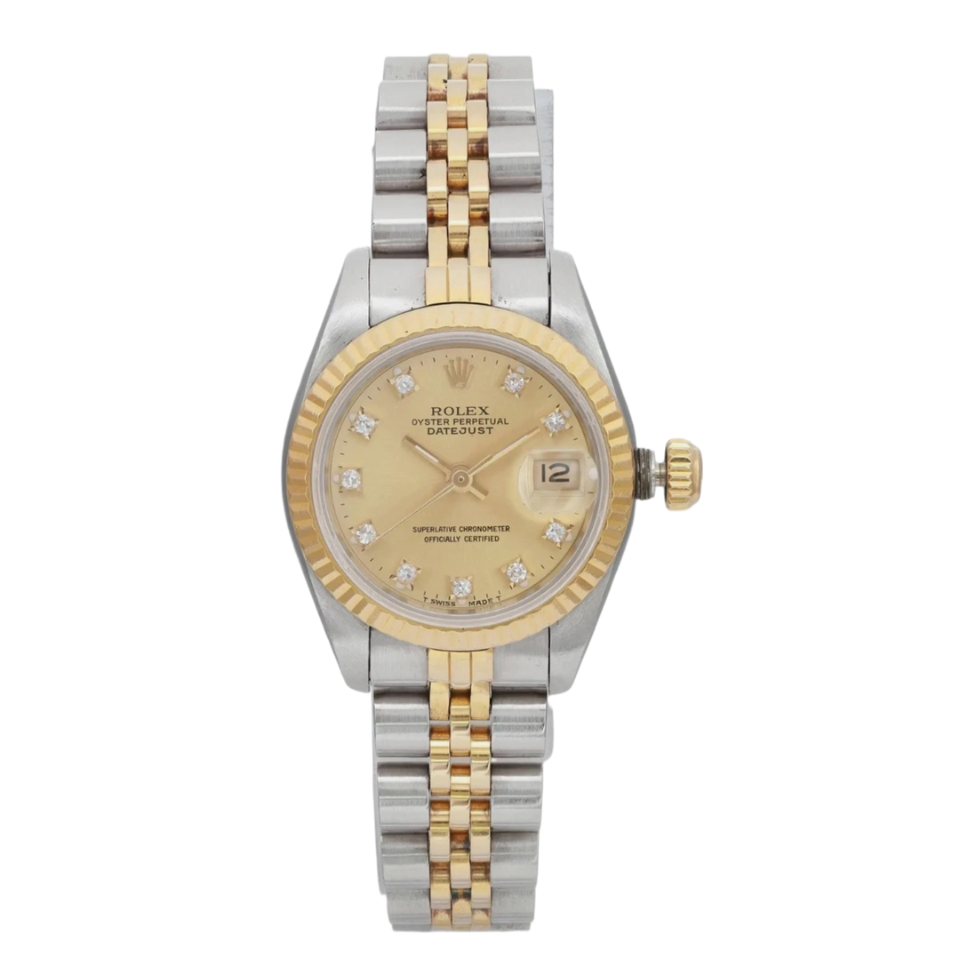 Rolex Datejust 'Champagne Diamond Dial' 26 Jubilee Bracelet Watch 69173