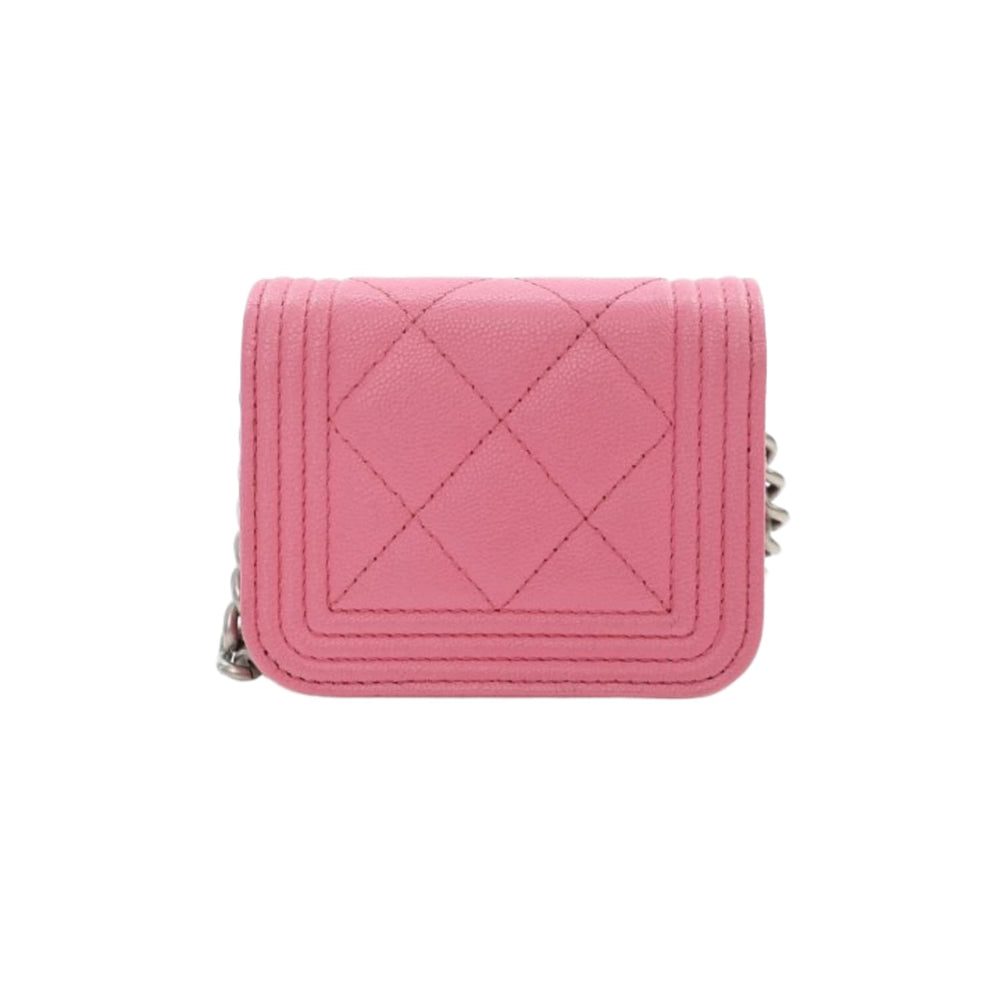 Chanel 'Boy Flap Chain' Light Pink Belt Bag Quilted Caviar