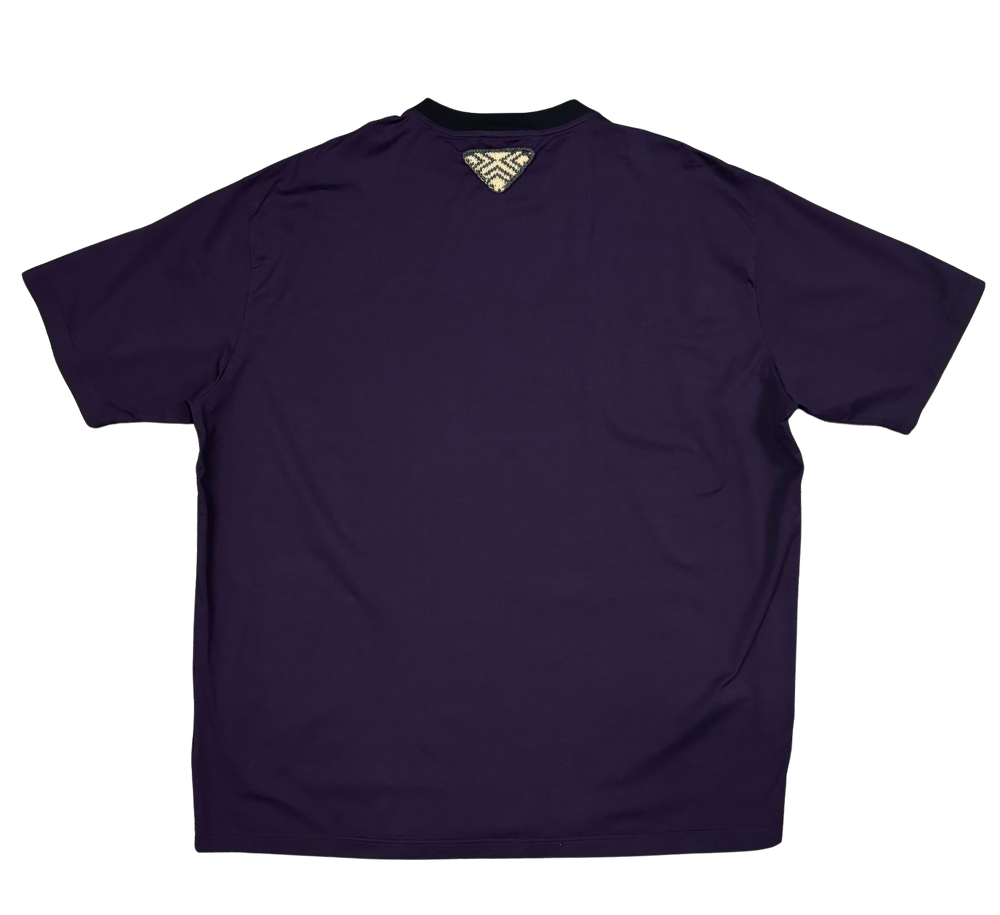 Prada 'V Neck' Purple Tee
