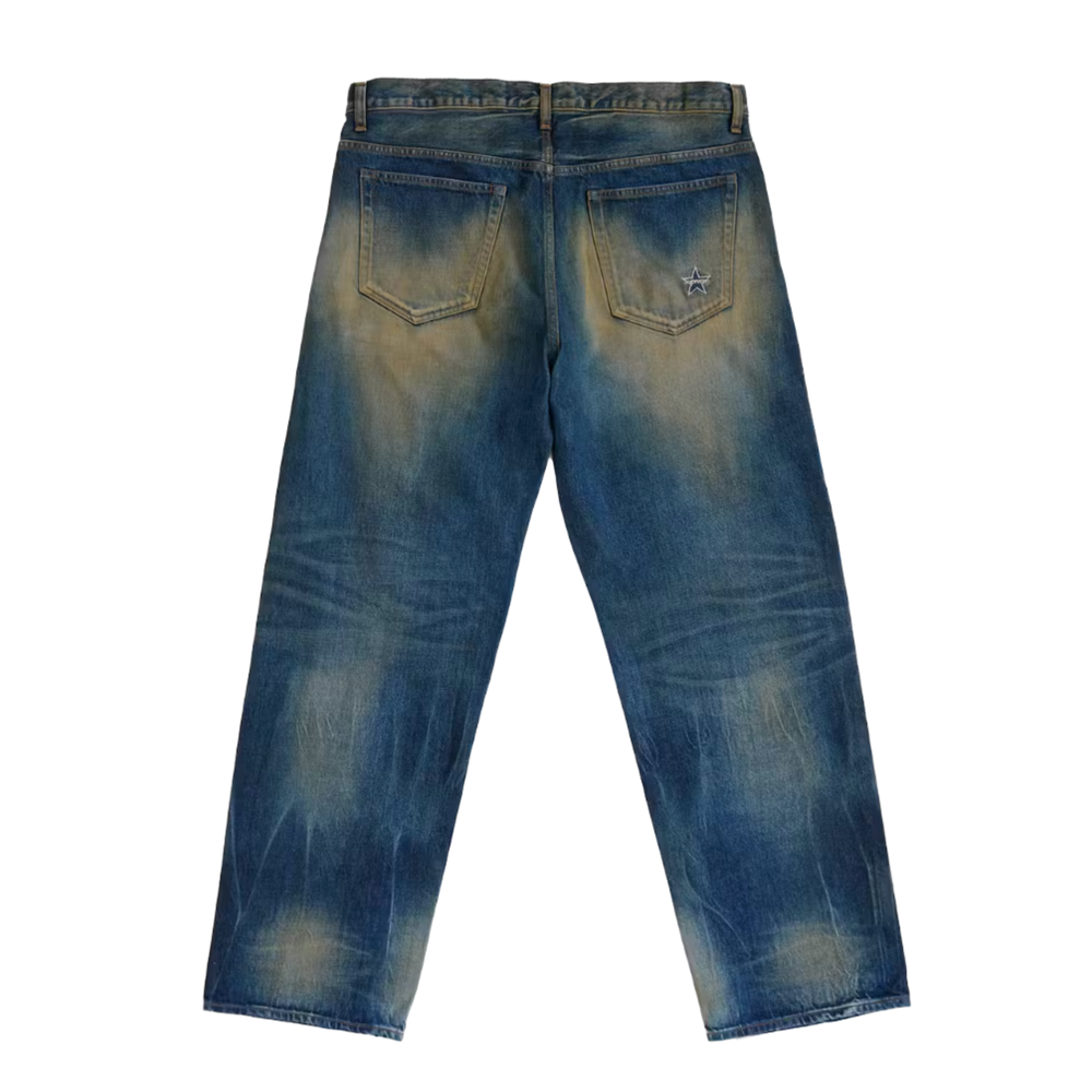 Supreme Distressed Loose Fit Selvedge Jean (SS26) Washed Indigo