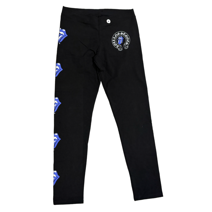 Chrome Hearts 'Rolling Stones' Blue Lips Leggings
