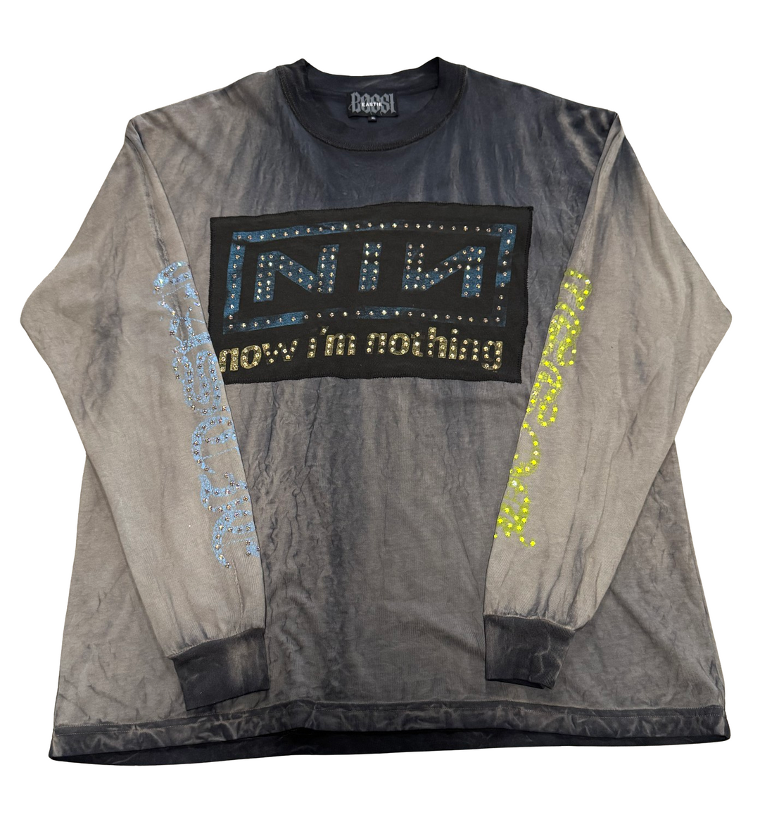 Bossi 'Now I'm Nothing' Vintage Rhinestone Longsleeve Tee