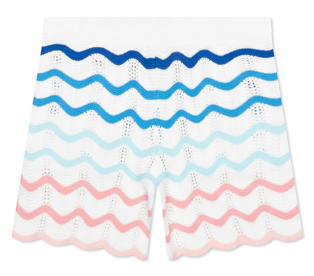 Casablanca 'Gradient Wave' Crochet Shorts