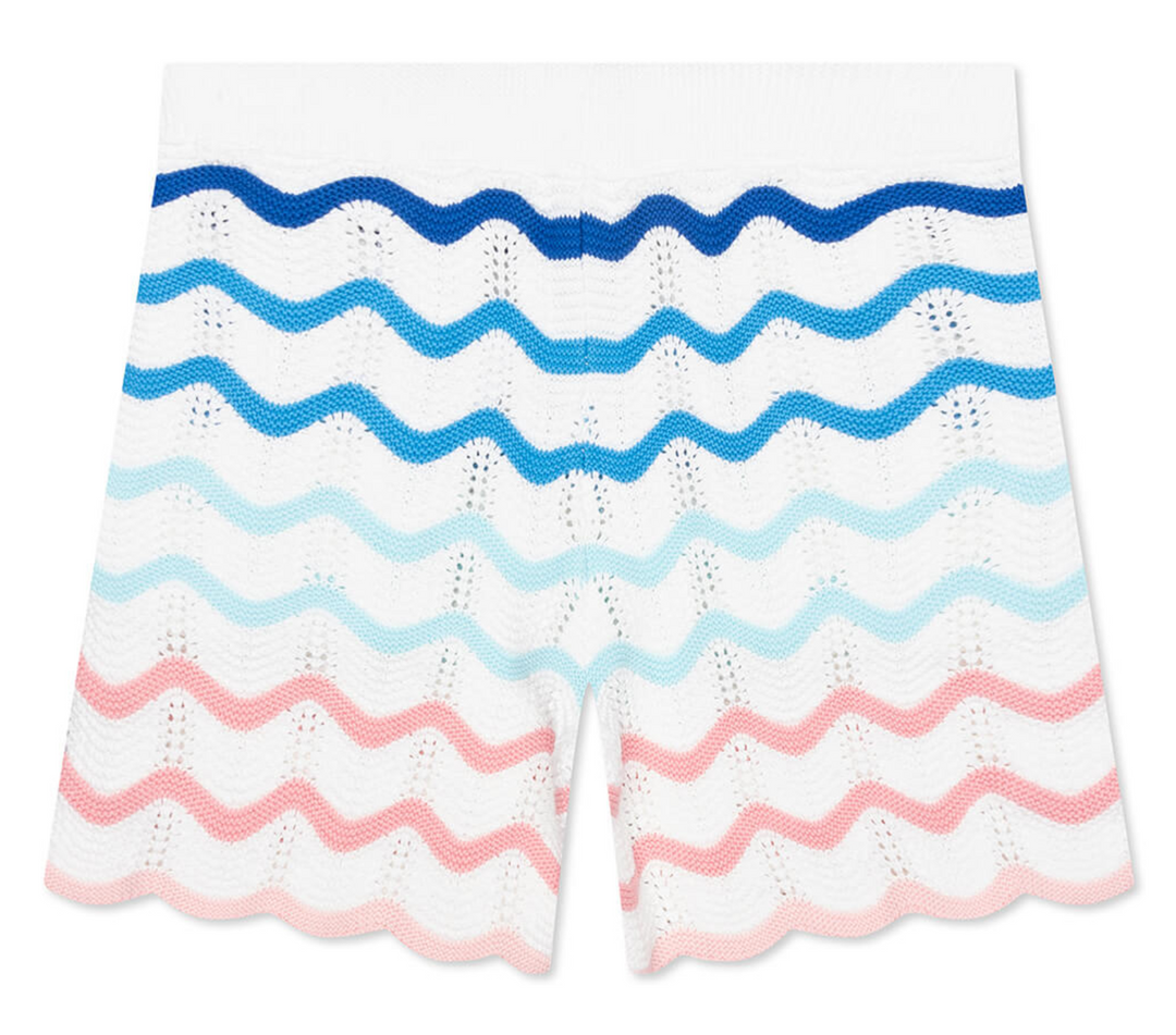 Casablanca 'Gradient Wave' Crochet Shorts