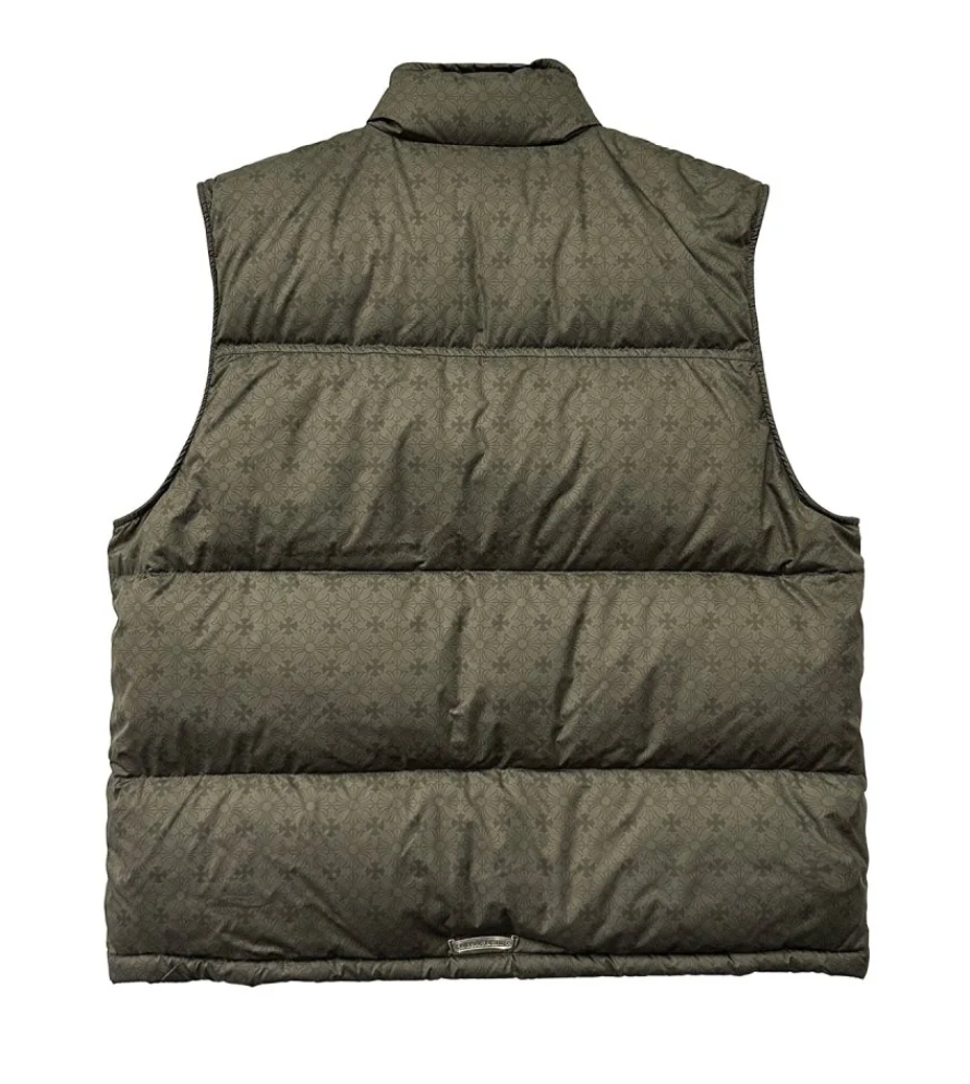 Chrome Hearts 'Olive' Monogram Puffer Vest