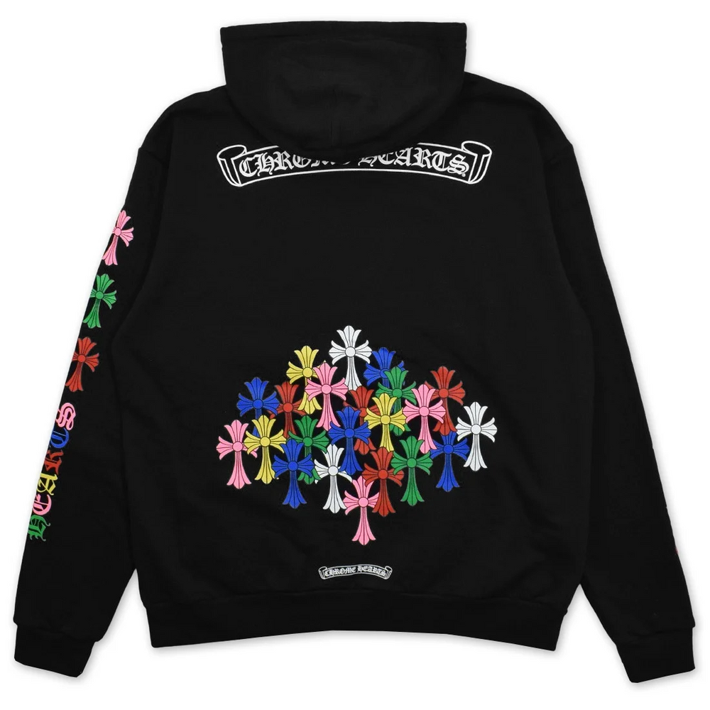 Chrome Hearts 'Scroll Cemetery' Multicolor Zip Up Hoodie