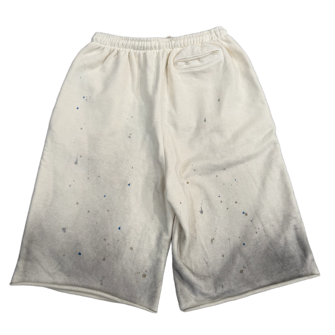 Satoshi Nakamoto 'White' Drifter Studded Sweat Shorts