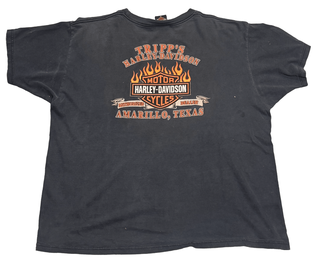 Harley Davidson 'Tripp's Amarillo TX' Black Vintage Tee