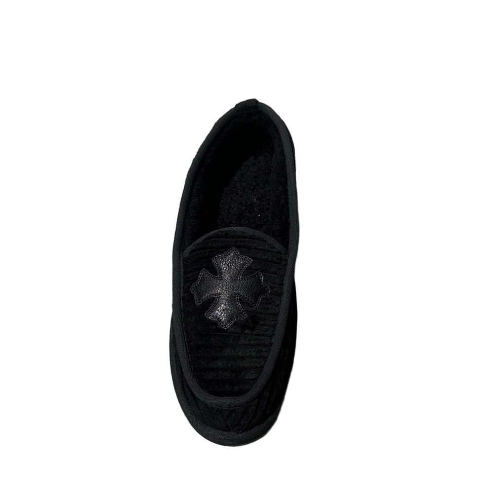 Chrome Hearts 'Black' Cross House Slippers