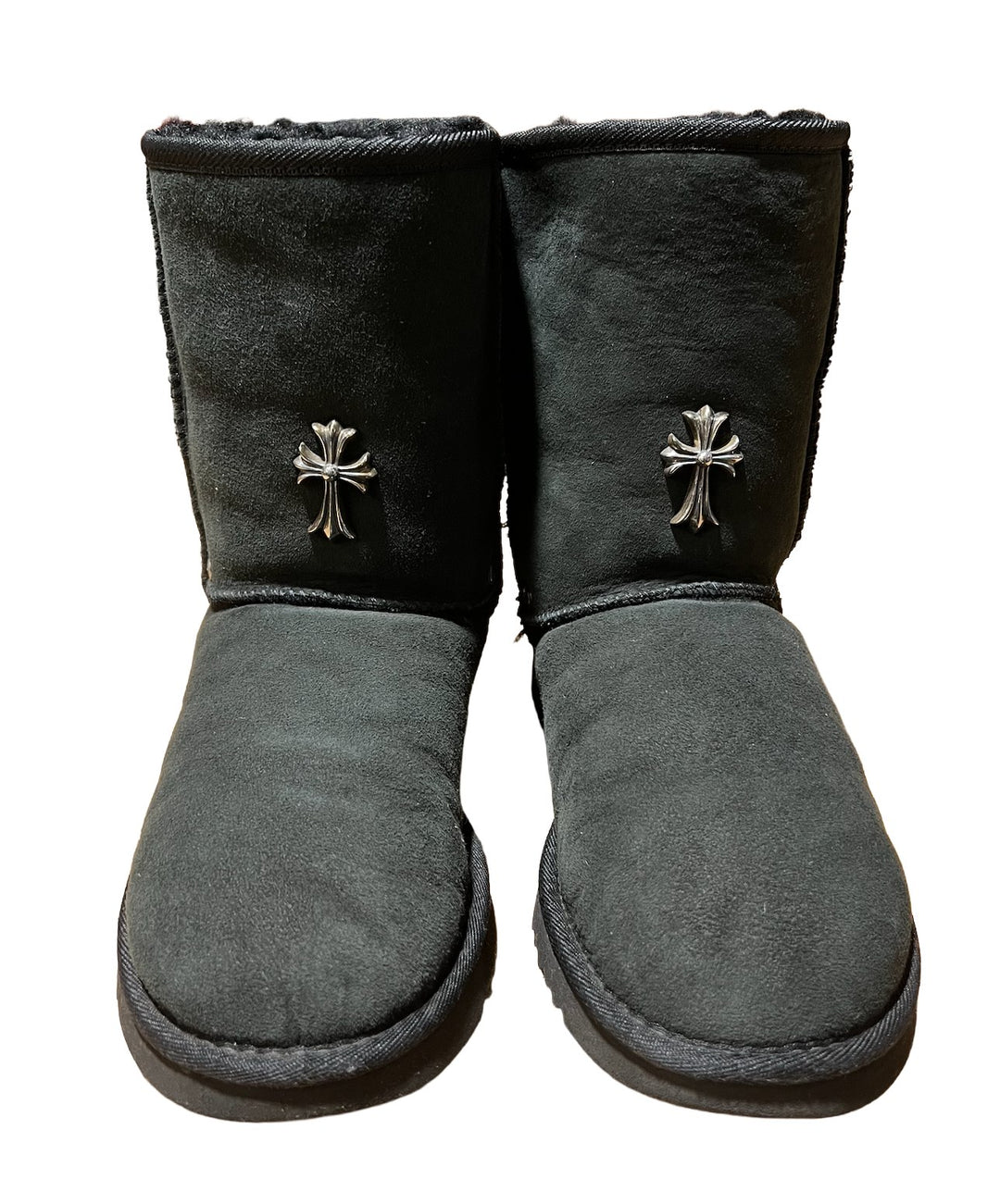 Chrome Hearts Ugg 'Silver Hardware' Black Boot