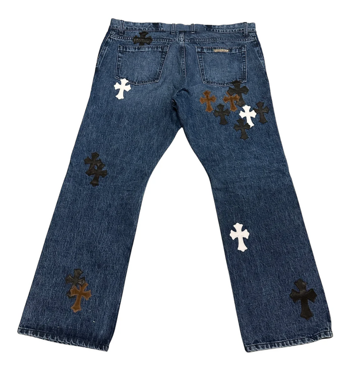 Chrome Hearts Flooded Fleur Knee Denim Jeans