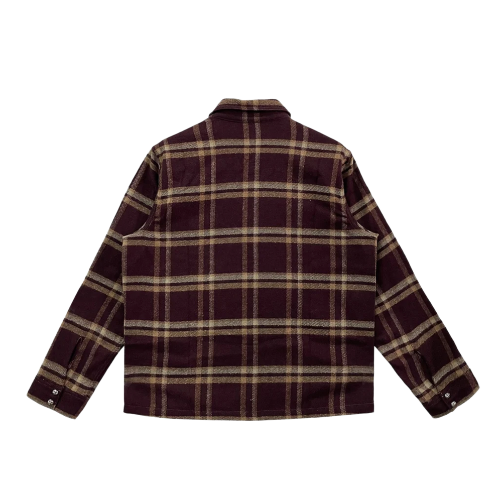 Chrome Hearts 'Burgundy ' Work Dog Flannel Shorts