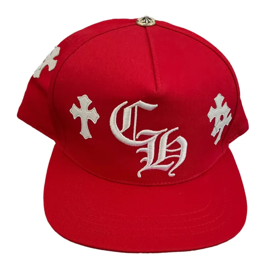 Chrome Hearts Cross Patch Baseball Hat 'Red'