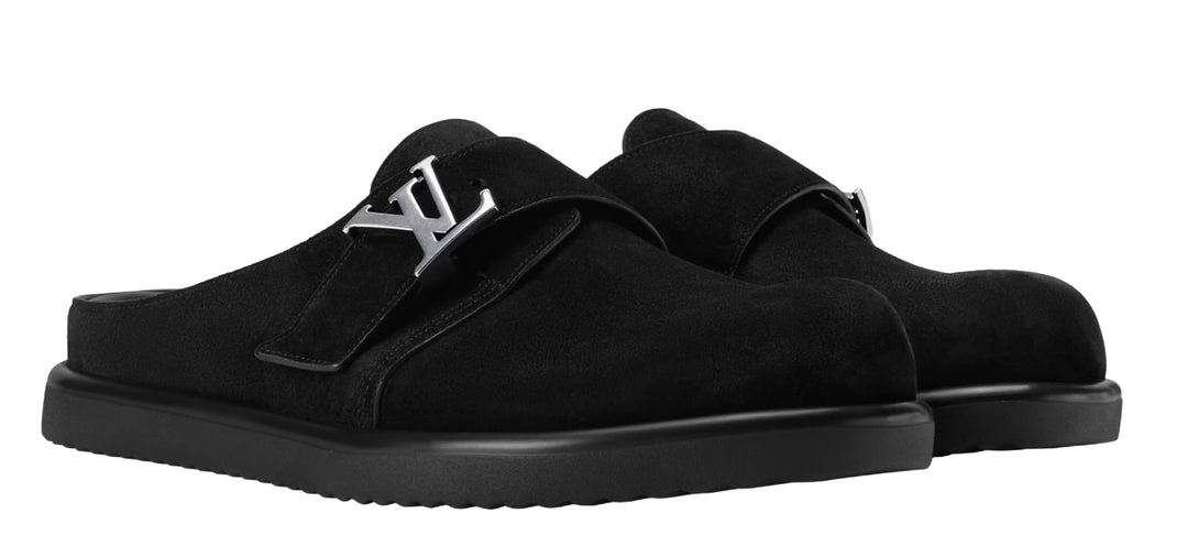 Louis Vuitton 'Black Suede' Easy Mule