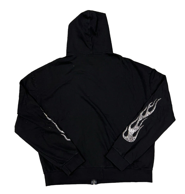 Bossi 'Black and White' Rhinestone Zip-Up