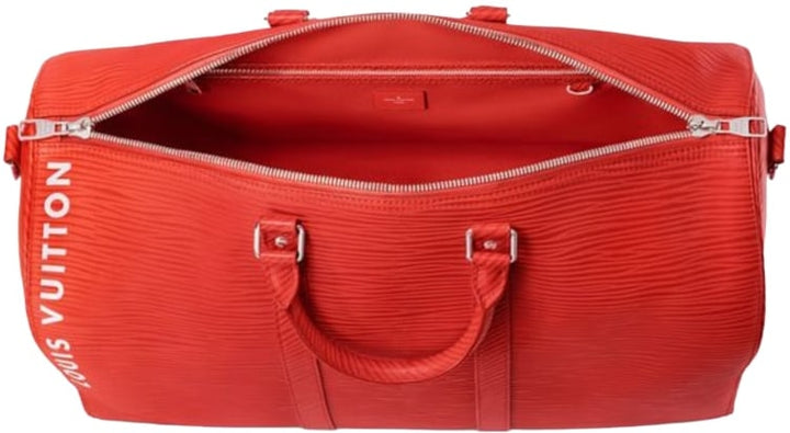 Louis Vuitton 'Keepall Bandouliere 50' EPI Red Leather