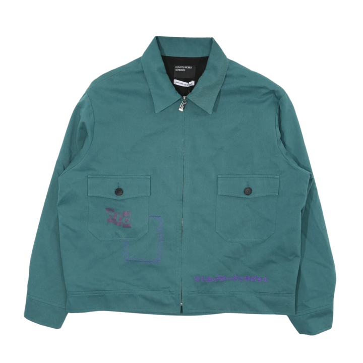 Enfants Riches Déprimés 'Bunny Mechanics' Teal Zip Up Jacket