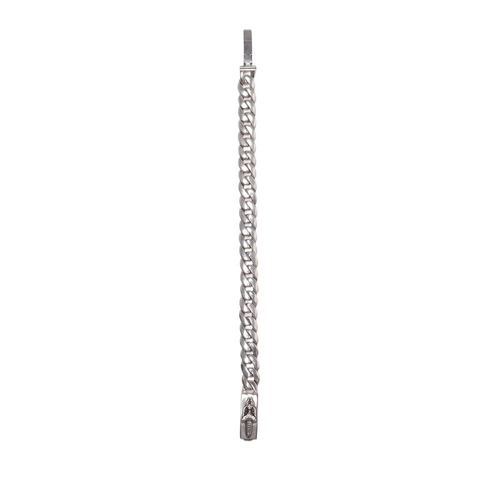 Chrome Hearts 'Dagger' 8in Silver Cuban Bracelet