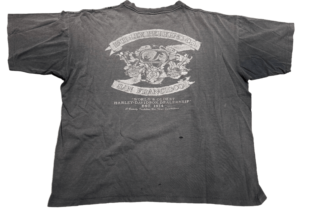 Harley Davidson 'San Francisco' Vintage Distressed Grey Tee