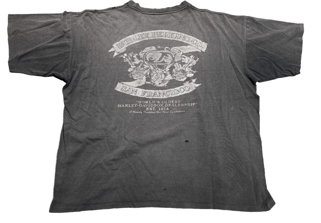 Harley Davidson 'San Francisco' Vintage Distressed Grey Tee